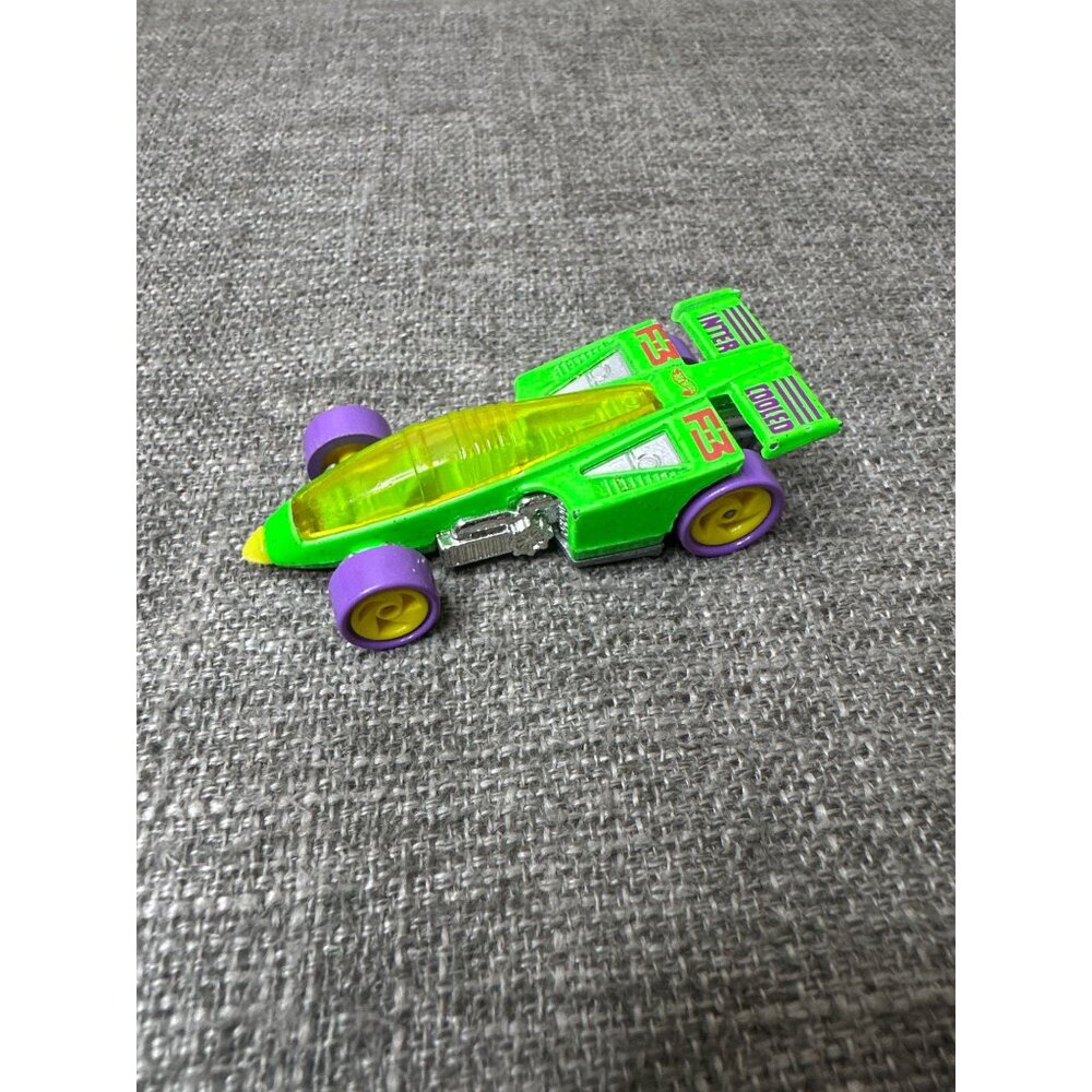 Hot Wheels 1997 Inter-Cooled Green Die-Cast Car With Purple Wheels - Picture 3 of 6